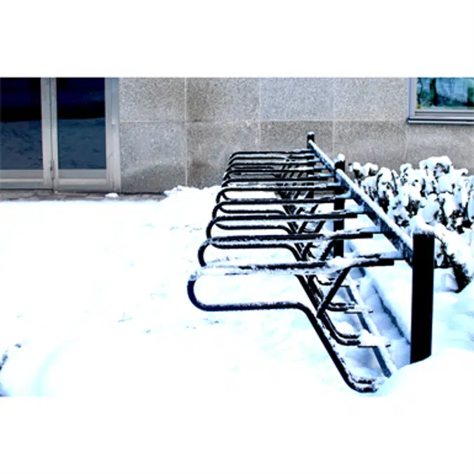 DELTA Bicycle Rack right 45° single sided 2,4m CC600mm 4 bicycles