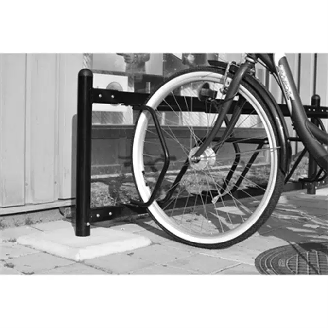 DELTA Bicycle Rack right 45° single sided 2,4m CC600mm 4 bicycles