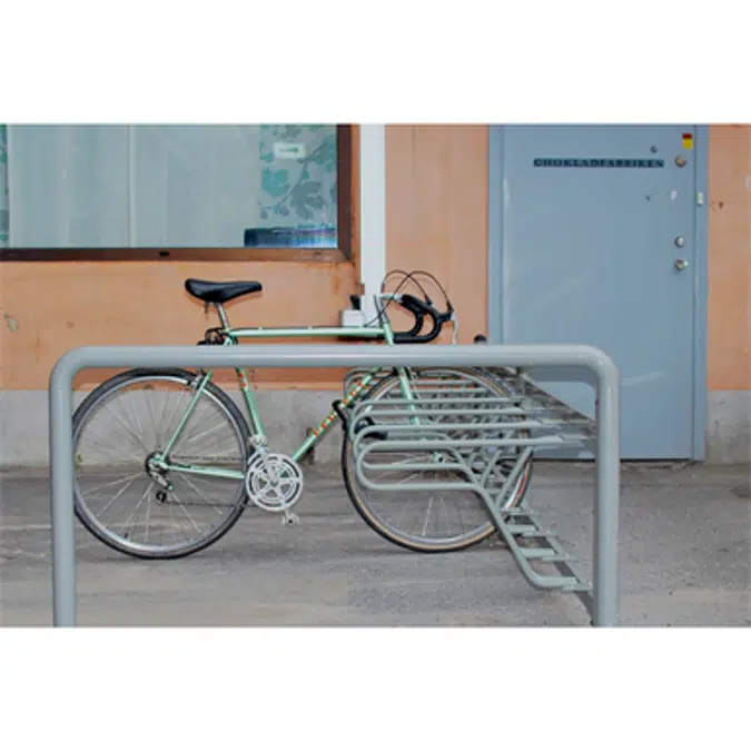 DELTA Bicycle Rack right 45° single sided 2,4m CC600mm 4 bicycles