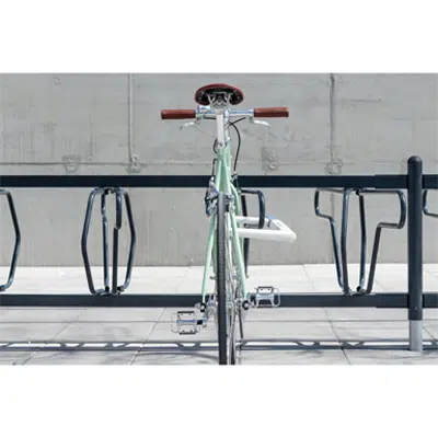 Imagem para DELTA Bicycle Rack right 45° single sided 2,4m CC600mm 4 bicycles}