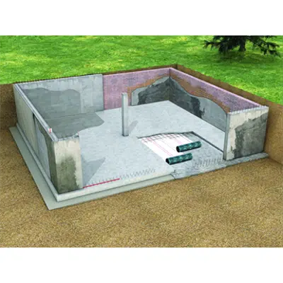 Waterproofing existing underground spaces with Amphibia self repearing membrane için görüntü