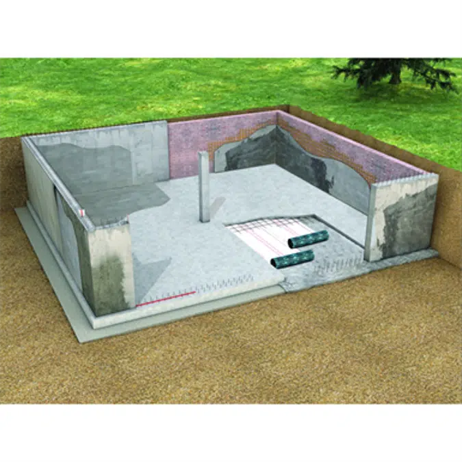 Waterproofing existing underground spaces with Amphibia self repearing membrane