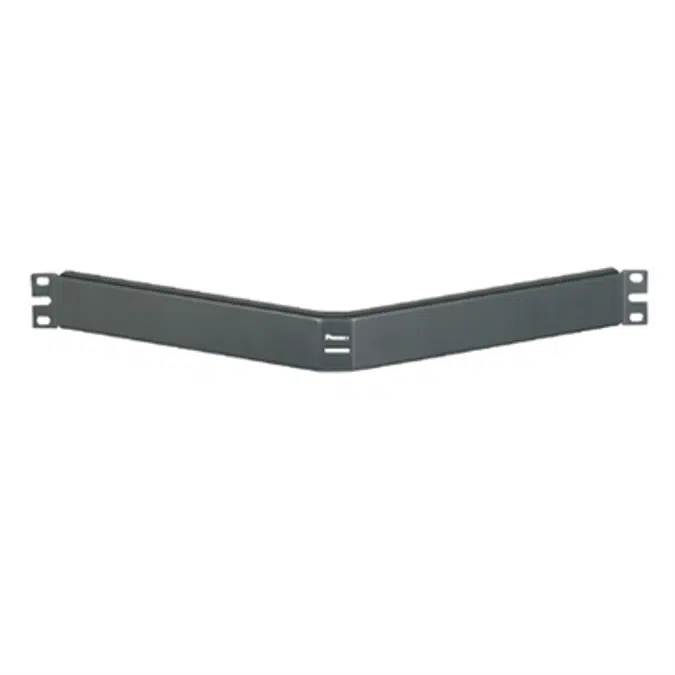 Filler Panels, 1RU or 2RU, Angled, Black, with Patch Panel Cover Plate