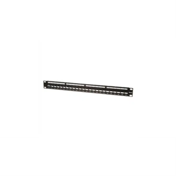 Keystone 1RU Patch Panel with Strain Relief Bar