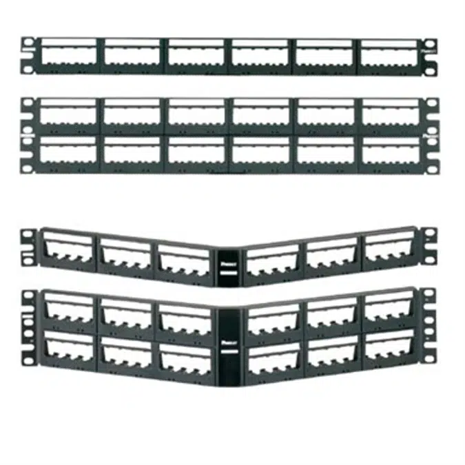 Patch Panels, 24 Port or 48 Port, Ultimate ID, Black