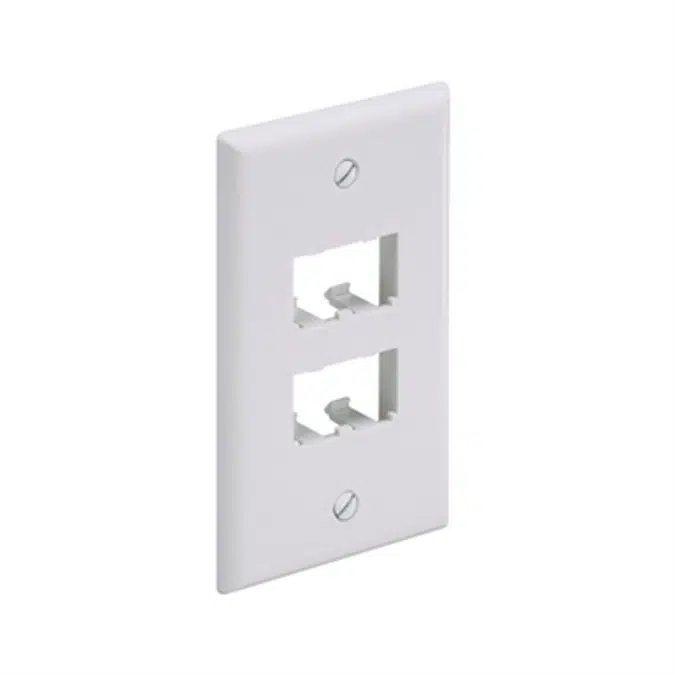 Mini-Com® Classic series Faceplates - 2 Module - Off White