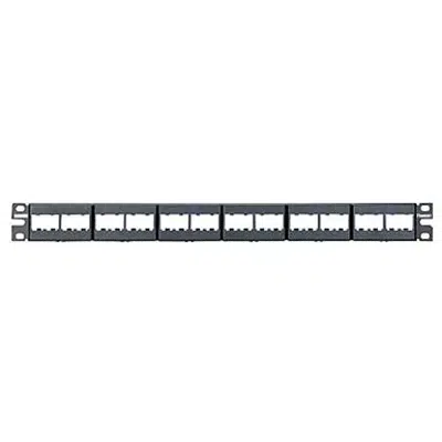 Patch Panels, 24 Port or 48 Port, Modular Snap In, Black için görüntü