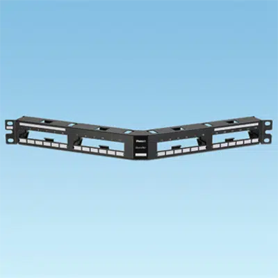Imagem para QuickNet Patch Panels, Angled, 24 Port or 48 Ports, 1RU, Vertical Printed Ports, Angled, 48 Port, 1RU}
