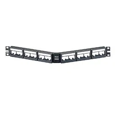 Patch Panels, 24 Port or 48 Port, Angled, Black图像