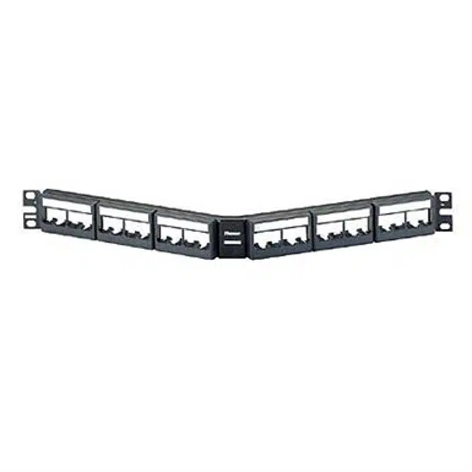 Patch Panels, 24 Port or 48 Port, Angled, Black