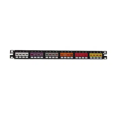 Patch Panels, 24 Port or 48 Port, Modular Flush Mount, Black 이미지