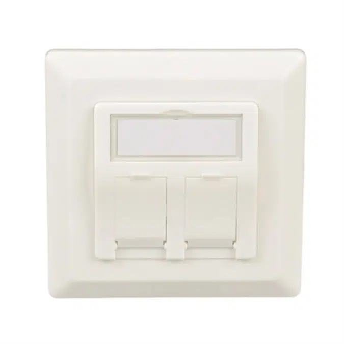 Keystone 2-Position 80mm X 80mm Flush Faceplate Frame