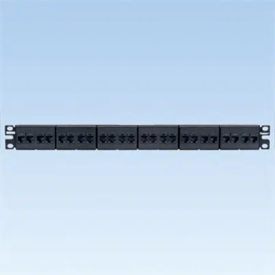 bilde for Coupler Patch Panels, Cat 6, Flat, 24 Port or 48 Port, UTP, Black