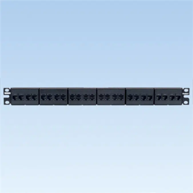 Coupler Patch Panels, Cat 6, Flat, 24 Port or 48 Port, UTP, Black