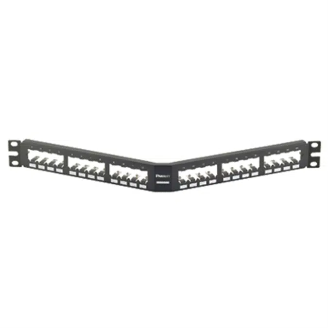 Patch Panels, 24 Port, 48 Port or 72 Port, Angled, All Metal, Black