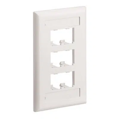 imagen para Single Gang Vertical Faceplates, Accepts 2, 3, 4 or 6 Ports Mini-Com® Modules