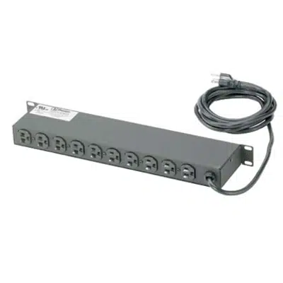 Image pour Horizontal Power Strips, 15A or 20 A, 10 NEMA, 5-15R Receptacles or 5-20R Receptacles, NEMA 5-15P or 5-20P