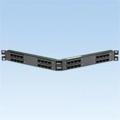 Image for 32-Port Angled Patch Panel with 32 RJ45 Ports Wired to Four 68 Pin SCSI Connectors