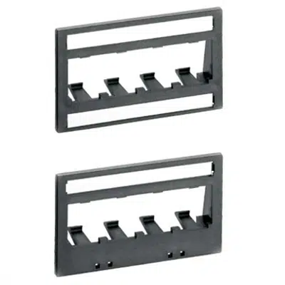 Image for Patch Panel Faceplate with One or Two Label Pocket; Accepts up to Four Mini-Com® Modules