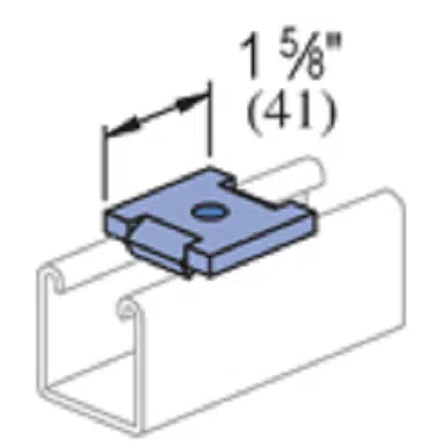Image for 1 Hole, Flat Plate Fitting – General Fittings - P2862, P2863, P2864