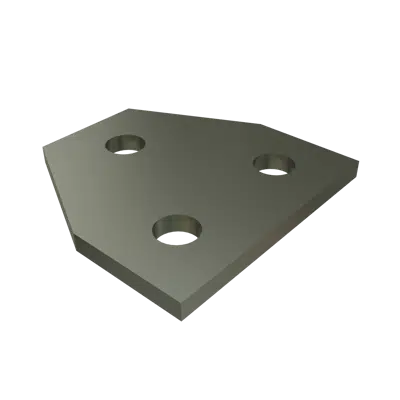 P1356 - 3 Hole Flat Plate Fitting için görüntü