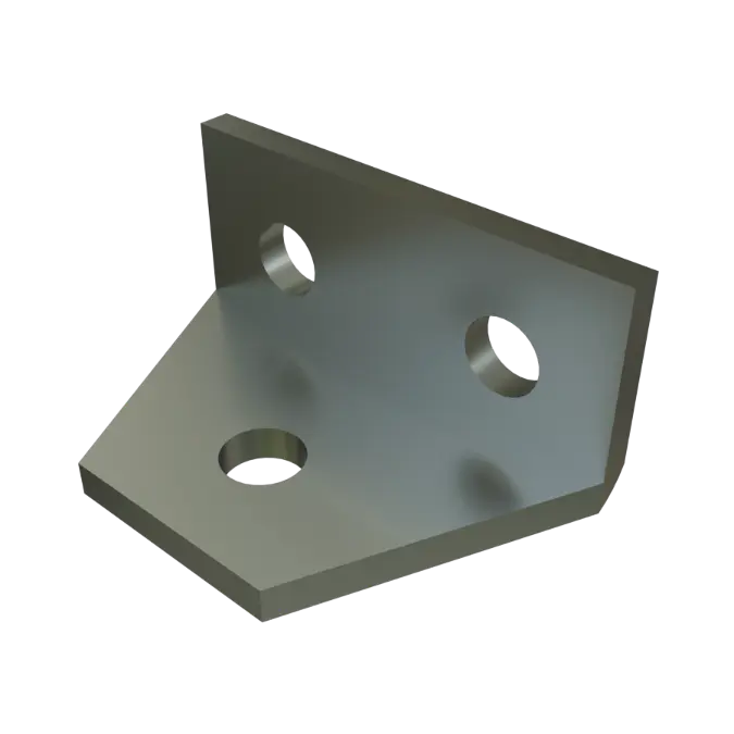 Objetos BIM - ¡Descarga gratis! P1357 - 3 Hole 90° Fitting | BIMobject