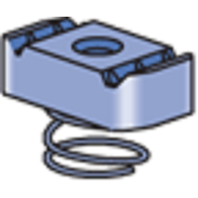 BIM objects Free download! Channel Nut With Spring Unistrut 11⁄4” Framing System A4006