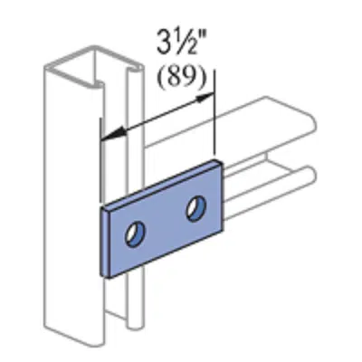 bilde for 2 Hole, Flat Plate Fitting – General Fittings - P1065