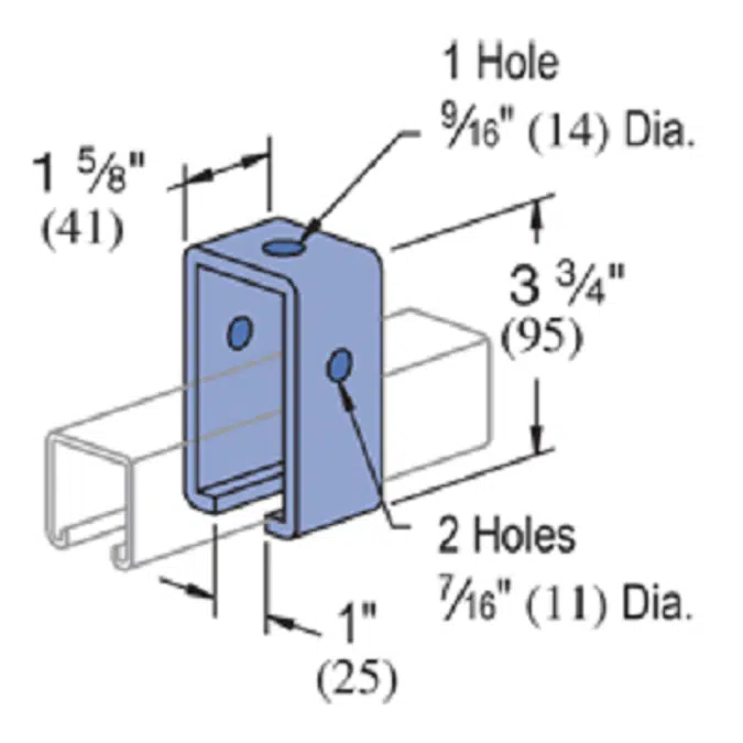 Channel Trolley Support – General Fittings - P1834