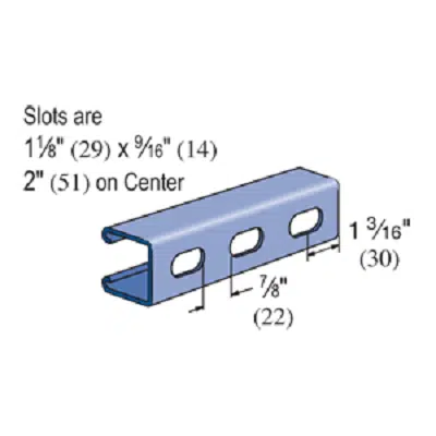 billede til Unistrut - 1-5⁄8” Framing System – Channel - P1000T