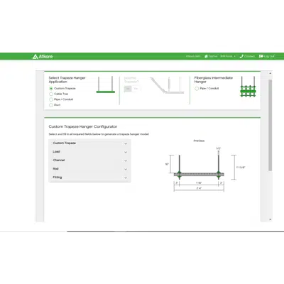 obraz dla Atkore Trapeze Hanger Configurator