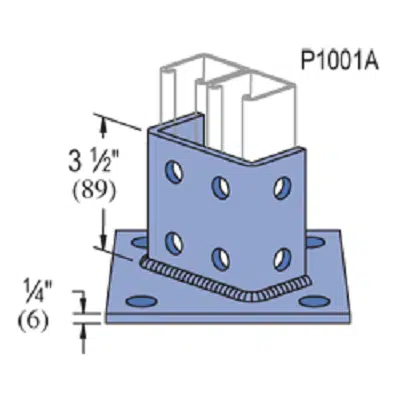 obraz dla Post Base – General Fittings - P2073A, P2073A SQ