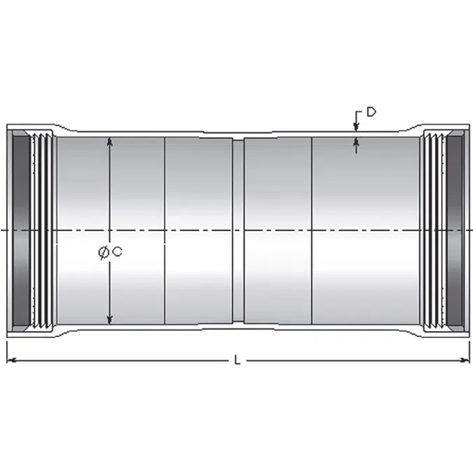 FRE Composites - Above Ground - Standard Wall (SW) - ID SW Double Bell Coupling