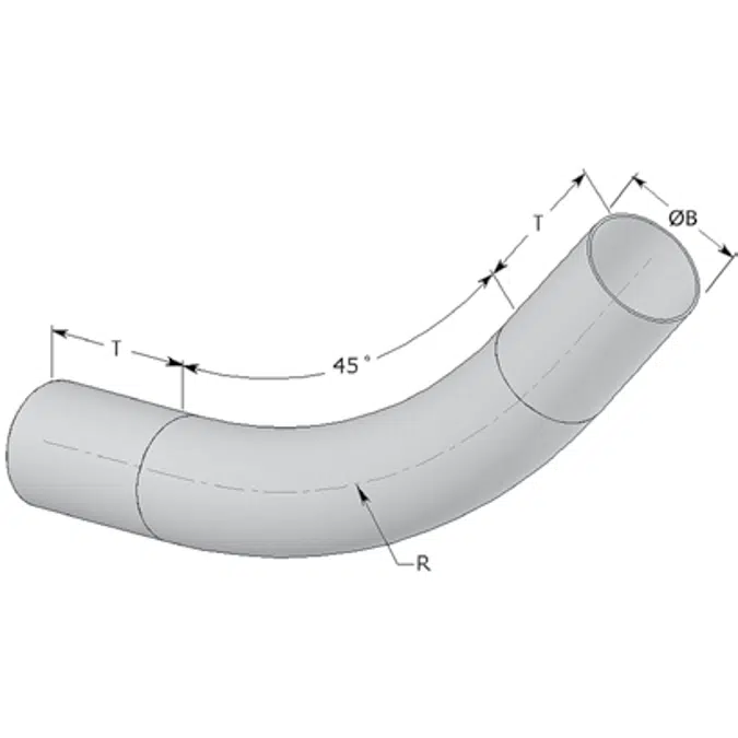 FRE Composites ID XW BREATHSAVER® 45° Elbow
