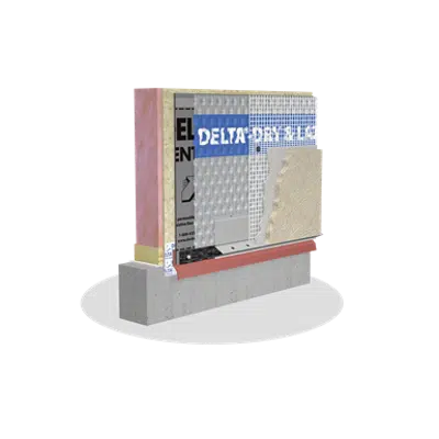 画像 DELTA®-DRY & LATH Ventilated rainscreen with pre-installed glass lath for Absorptive Claddings