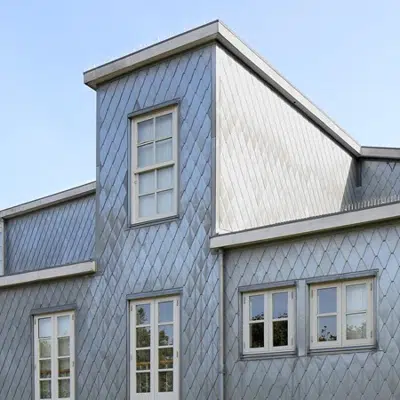 VMZINC Diamond Shingle-274x215-Non aligned joints图像