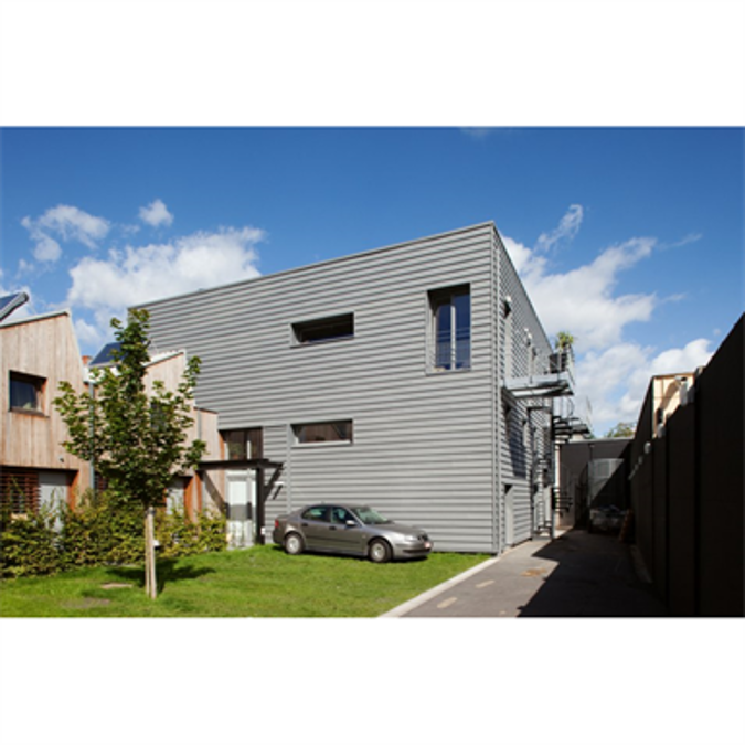 BIM objects - Free download! ZINC cladding - VMZINC Overlapping panel ...