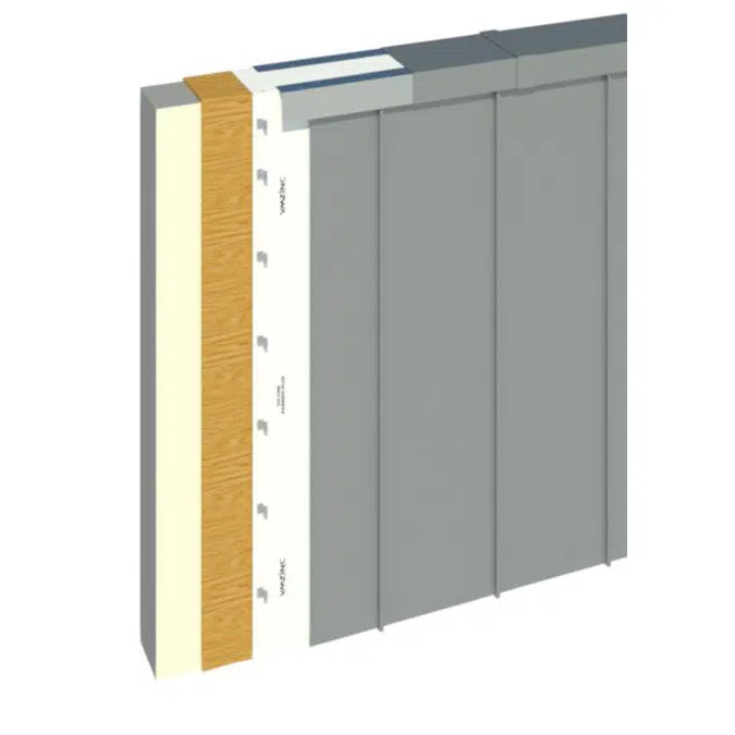 BE_VMZINC_Standing seam_Warm_Facade_VM_FIRE_BARRIER PLUS_A2_Over WOOD PANELS