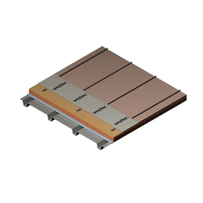 BIM object Roof ZINC roofing Structural roof standing seam VM BUILDING SOLUTIONS