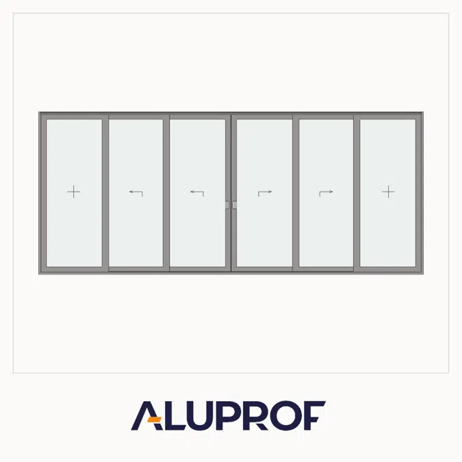 MB-59 Slide Door 6-sash Fixed - Slide - Slide - Slide - Slide - Fixed