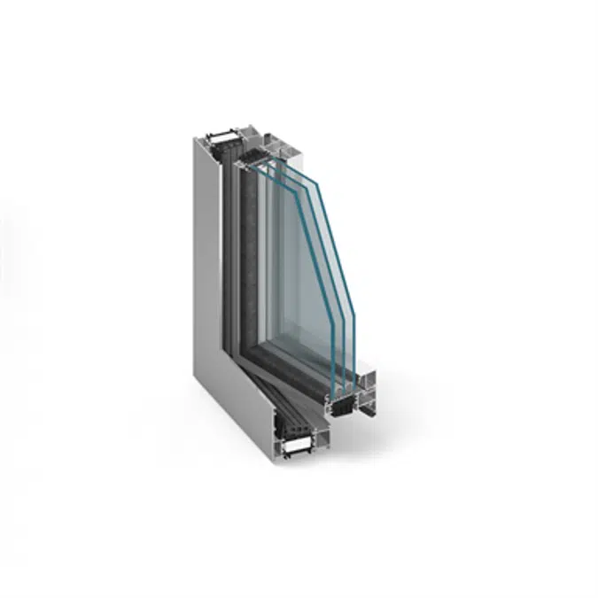 MB-86US SI Window 2-sash Tilt&Turn - Fixed with invisible window sash