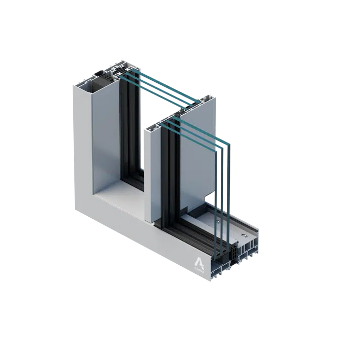 MB-Skyline Type R Sliding Door Corner 4-sash Slide - Fixed - Fixed - Fixed