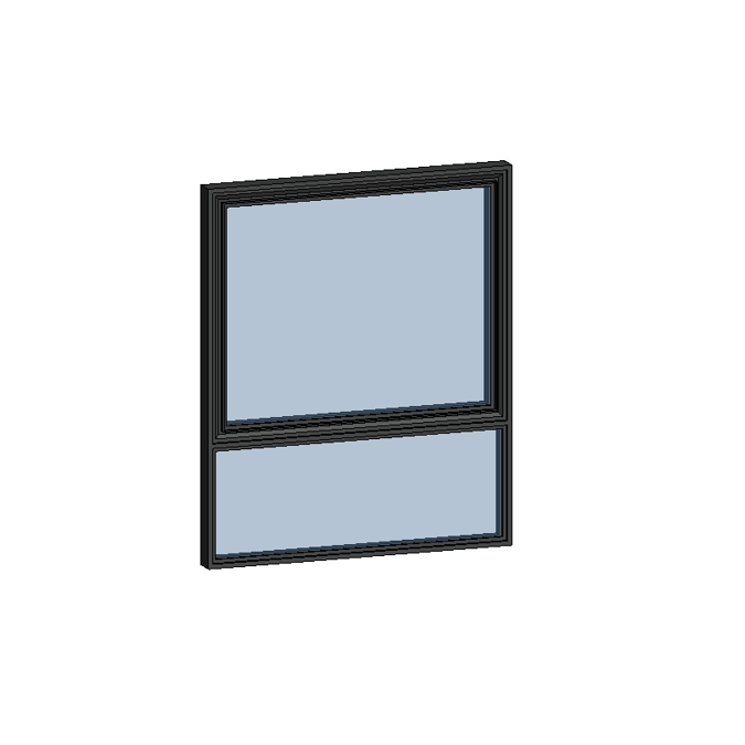 MB-SLIMLINE Window 2-sash Vertical Fixed - Bottomhung
