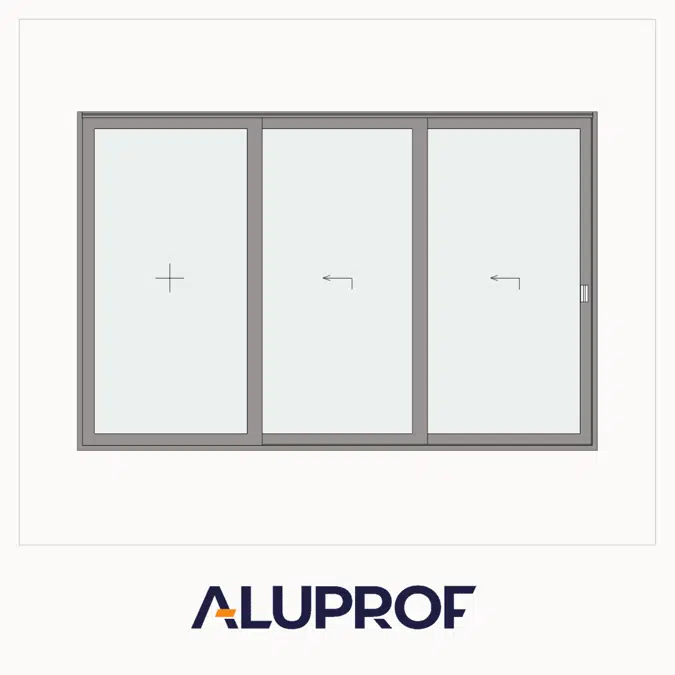 MB-59 Slide Door 3-sash Fixed - Slide - Slide