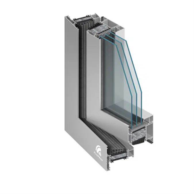 MB-104 Passive SI Window 2-sash Tilt&Turn - Sidehung