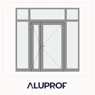 Image for MB-86EI Fireproof Door Double with Fanlight and Sidelights