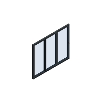 Image for MB-86 Fold Line Folding door 3-leaf 3-3-0 inward opening