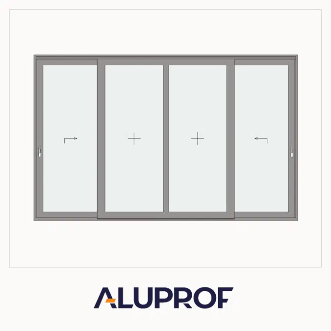 MB-77HS ST Lift&Slide Double sliding door with fixed panel