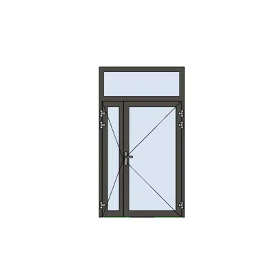 Image pour MB-78EI External Fireproof Double Door with Fanlight Opening Outwards