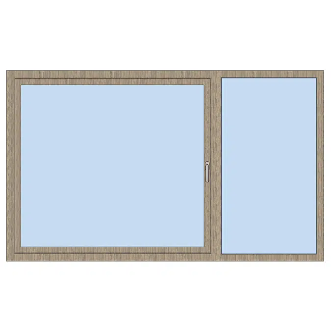 MB-86 Casement Window 2-sash Bottom-hung - Fixed